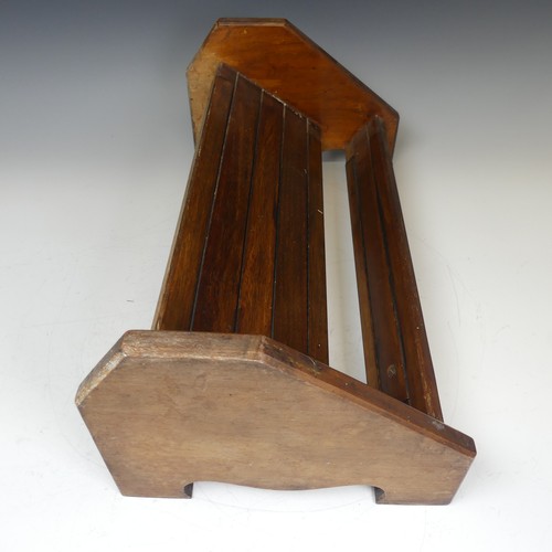 435 - An Vintage mahogany extending Book Trough, W 42 cm x H 17.5 cm x D 23.5 cm, together with another Bo... 