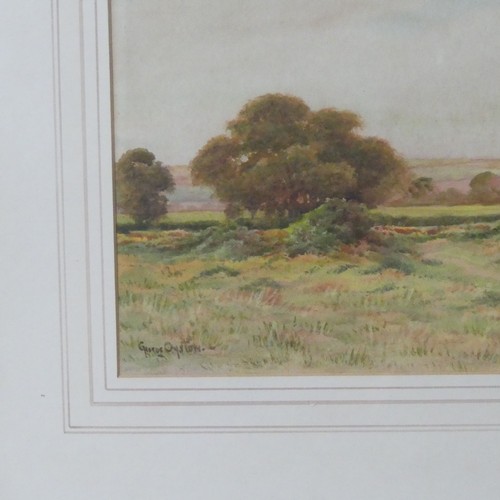 172 - George Oyston (1861-1937), landscape, watercolour, signed, 25cm x 35cm, together with two watercolou... 