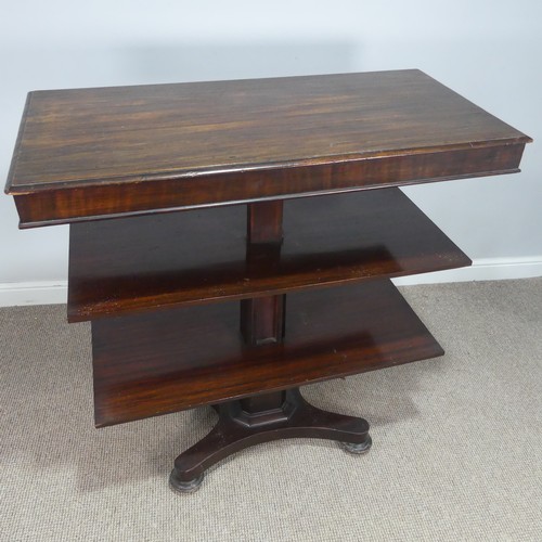 438 - An Early 19th century rosewood three-tier metamorphic Dumb Waiter / Buffet, it can either be a low s... 