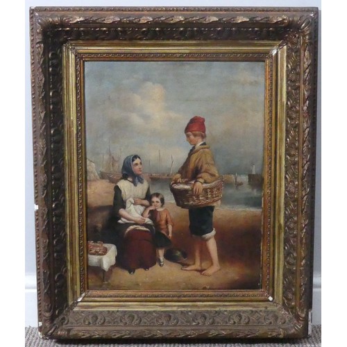 183 - William Shayer (British, 1811-1892), Fisherman’s Children, oil on canvas, signed “Wm Shayer” lower r... 