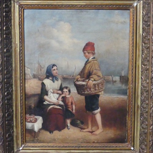 183 - William Shayer (British, 1811-1892), Fisherman’s Children, oil on canvas, signed “Wm Shayer” lower r... 