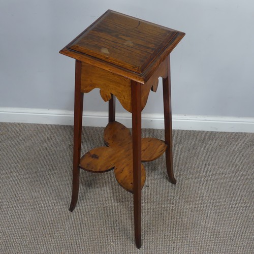 463 - An Arts & Crafts oak Plantstand/Torchere, W 43cm x D 43cm x H 95cm.