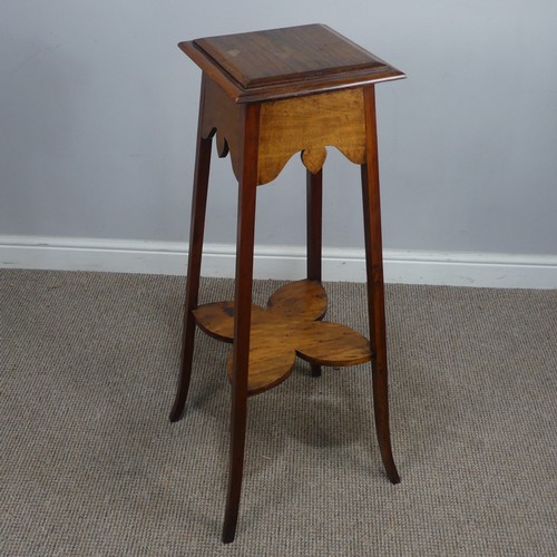 463 - An Arts & Crafts oak Plantstand/Torchere, W 43cm x D 43cm x H 95cm.