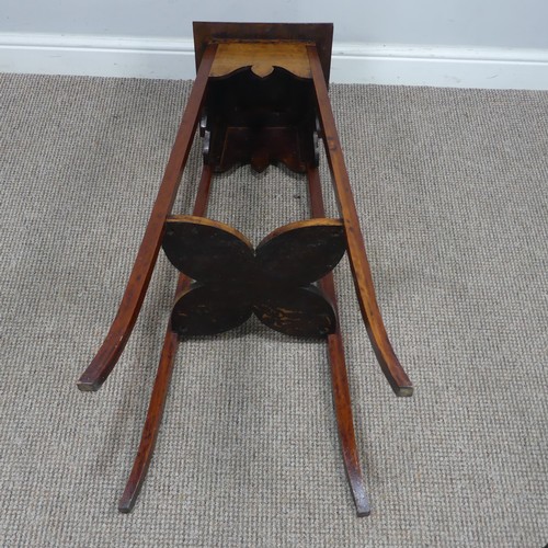 463 - An Arts & Crafts oak Plantstand/Torchere, W 43cm x D 43cm x H 95cm.