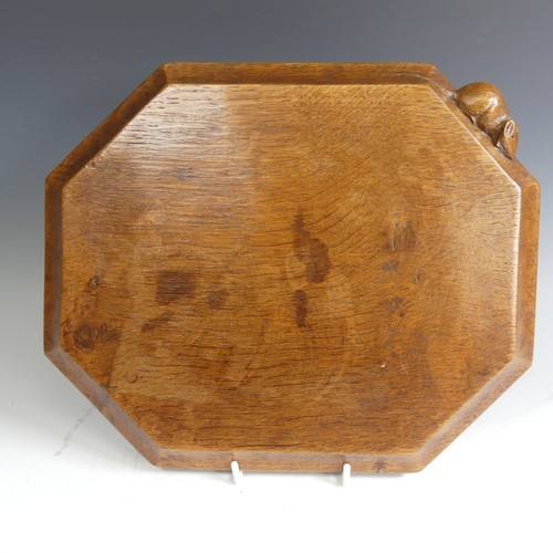 467 - Robert 'Mouseman' Thompson of Kilburn: An English oak octagonal Cheeseboard, the thumb-moulded edge ... 