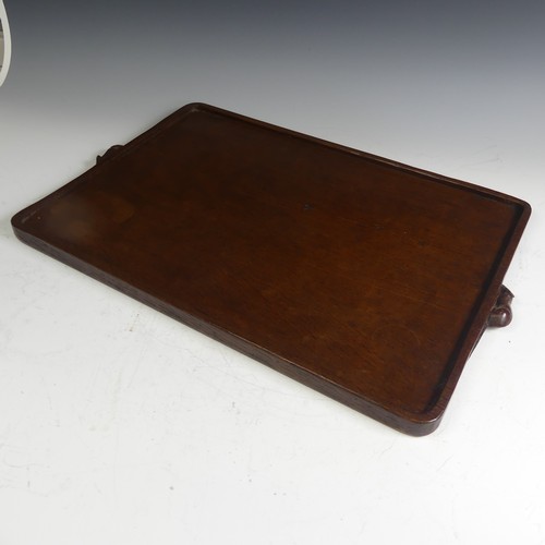 471 - Robert 'Mouseman' Thompson of Kilburn: An English oak Tea Tray, of rectangular form with raised side... 