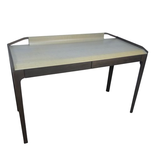 495 - A Roche Bobois 'Tango' solid oak Desk, designed by Joelle Rigal, 'elegantly extends up slightly in t... 