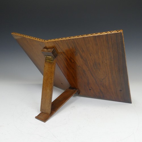 500 - A Victorian rosewood and Tunbridge ware reading / book Stand, the two angled faces inlaid with mosai... 