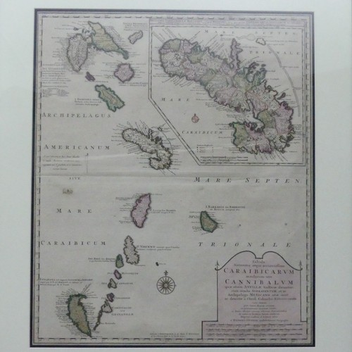 197 - Caribbean, map by Ottens (Reiner & Joshua), Tabula Novissima atque accuratissima Caraibicarum In... 