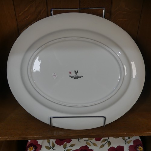 77 - An Emma Bridgewater 'Christmas Rose' pattern Meat Platter, L 45.5cm, together with another smaller, ... 