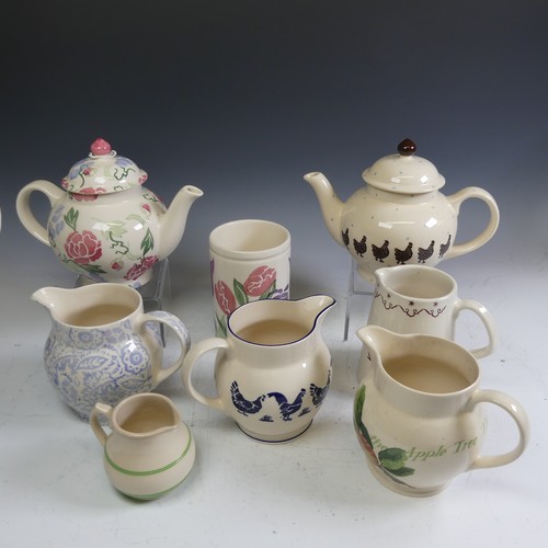 78 - An Emma Bridgewater Hen pattern Teapot, H 20cm, together with a rose pattern Teapot, and a Hen patte... 