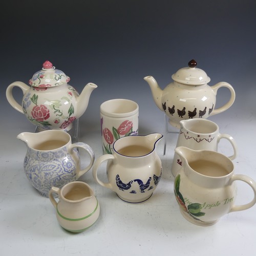 78 - An Emma Bridgewater Hen pattern Teapot, H 20cm, together with a rose pattern Teapot, and a Hen patte... 