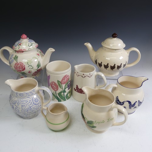 78 - An Emma Bridgewater Hen pattern Teapot, H 20cm, together with a rose pattern Teapot, and a Hen patte... 