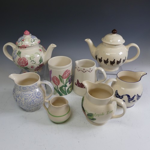 78 - An Emma Bridgewater Hen pattern Teapot, H 20cm, together with a rose pattern Teapot, and a Hen patte... 