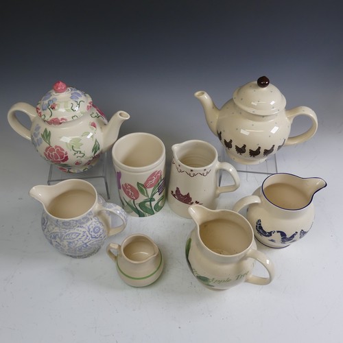 78 - An Emma Bridgewater Hen pattern Teapot, H 20cm, together with a rose pattern Teapot, and a Hen patte... 