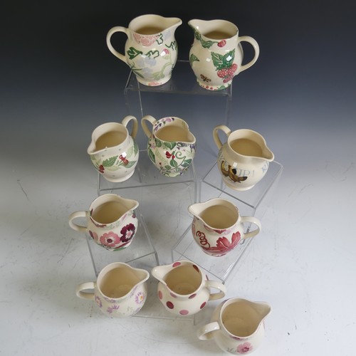 74 - A quantity of Emma Bridgewater pottery Jugs, of varying patterns comprising Rise and Shine, Strawber... 