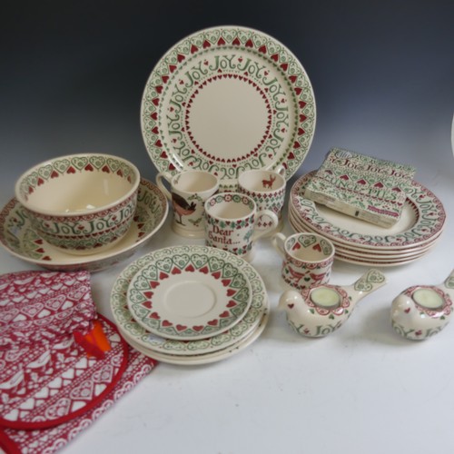 72 - A quantity of Emma Bridgewater 'Joy' pattern Wares, comprising Pudding Basin D 19.5cm, a Fruit Bowl ... 