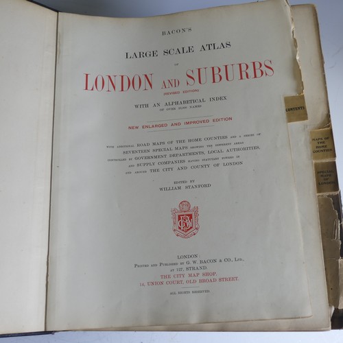 223 - Bacon (G. W., publisher); 'Bacon's Large Scale Atlas of London and Suburbs (Revised Edition) with an... 