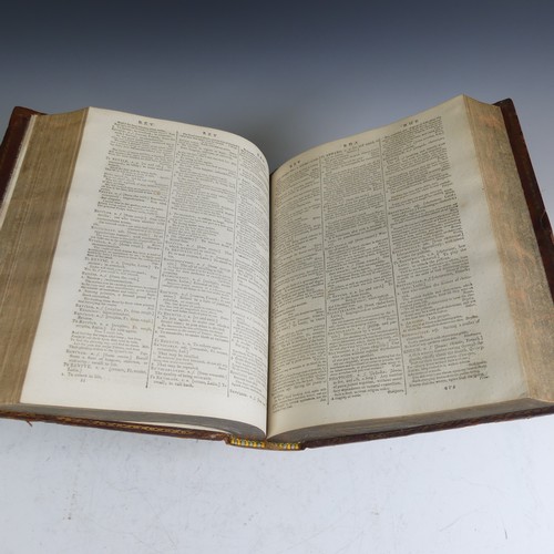 219 - Johnson (Samuel); 'A Dictionary of the English Language', two vols, ninth edition, 1806, gilt tooled... 