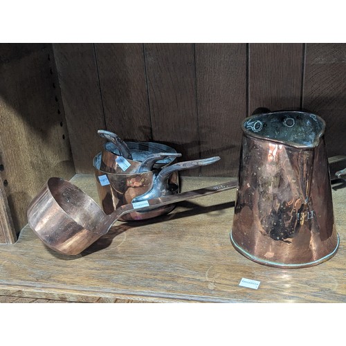 497 - A mid 19th century copper and brass spirit Kettle on tilting stand, underside of lid stamped 'warran... 