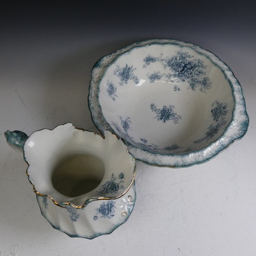 70 - A Staffordshire pottery 'Albany' pattern Jug and Basin, transfer printed, marked for Horindley and C... 