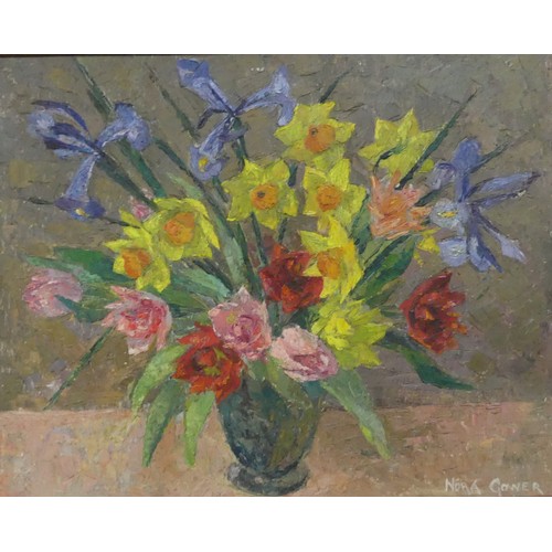 261 - Nora Gower (British 20thC), Still life of Spring Flowers in a Vase, oil on canvas, 47.5cm x 60cm, si... 