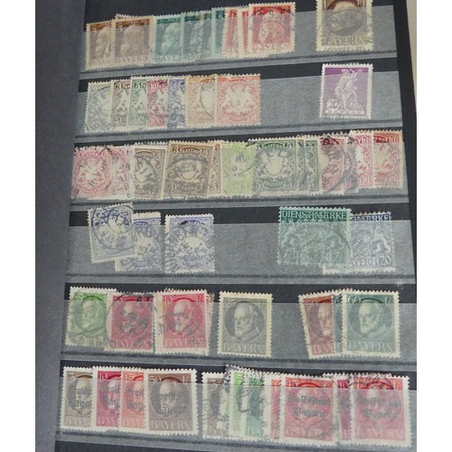 552 - Stamps: A collection of stamps in eleven albums and stock books including Germany and States, GB wit... 