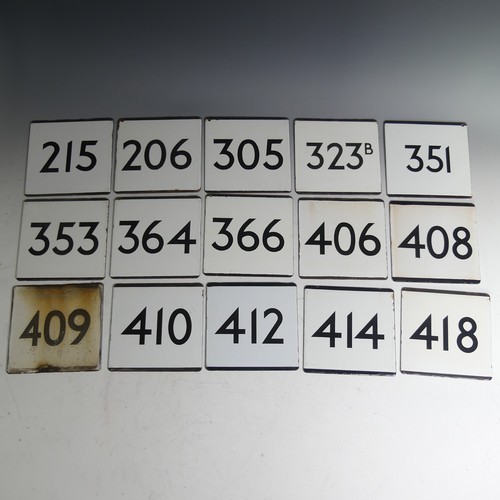 642 - Bus and Coaching Memorabilia; A collection of thirty-six London Transport enamel Bus Stop E-Plates, ... 