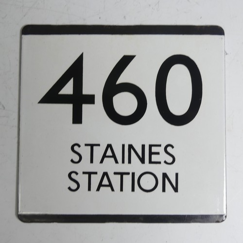 643 - Bus and Coaching Memorabilia; A London Transport enamel Bus Stop E-Plate, Route No. 460 with destina... 