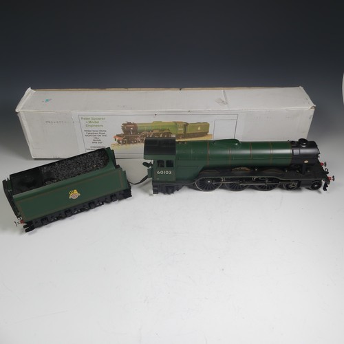Peter Spoerer Model Engineers Accucraft Flying Scotsman 4-6-2 locomotive and tender, gauge 1 / G scale, radio controlled, in BR green, no.60103, boxed