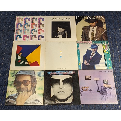 611 - Vinyl Records; A collection of Elton John LP's, including 'Madness across the Water' DJLPH.420, 'Pop... 