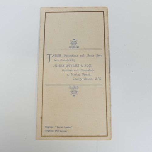 529 - The Coronation of Elizabeth II, Tuesday 2nd June 1953; A blue card ticket for Stand 39 on The Mall, ... 