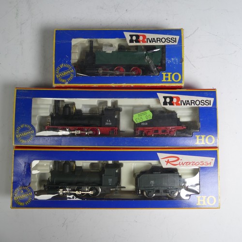 703 - Rivarossi ‘HO’ gauge, three boxed steam locomotives: 40 0-6-0 tender locomotive Villeneuve 5 SNCF; 1... 