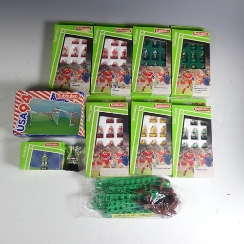 770 - Subbuteo  - The Football Game, including four teams, pitch, goals, score board, pitch, etc, boxed, t... 