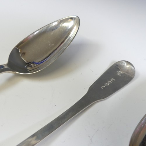 23 - A set of three George III silver Table Spoons, by Richard Crossley & George Smith IV, hallmarked... 