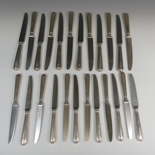 74 - A set of twelve Elizabeth II silver handled Knives, hallmarked for C J Vander Ltd., London 1958/9, w... 