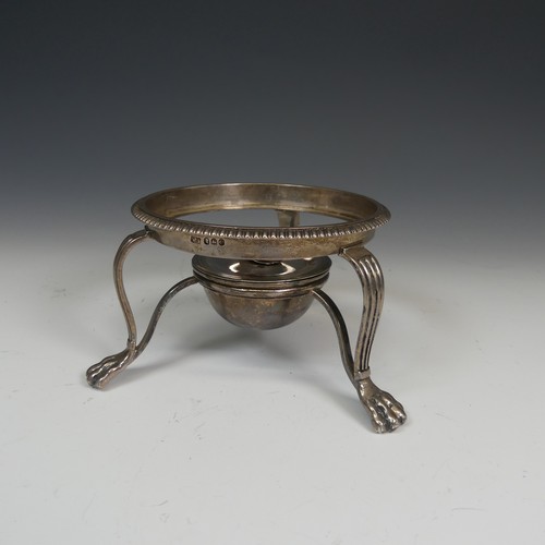 75 - A George IV silver kettle Stand and Burner, by Richard Sibley I, hallmarked London, 1820, the stand ... 