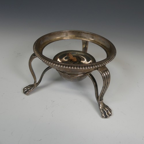 75 - A George IV silver kettle Stand and Burner, by Richard Sibley I, hallmarked London, 1820, the stand ... 