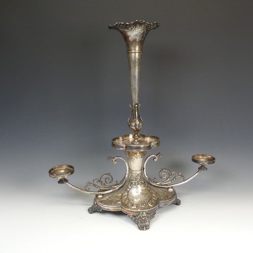 79 - An Edwardian silver plated Epergne / Centrepiece, by Mappin & Webb, the base with presentation i... 