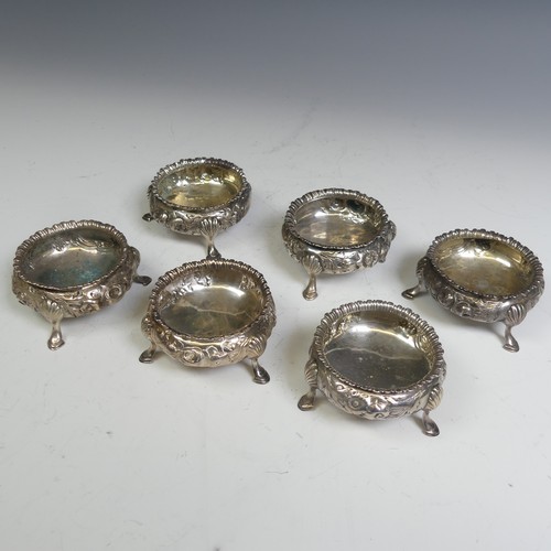 87 - A set of six Victorian silver Open Salts, by Robert Harper, hallmarked London, 1857 (4) and two 1858... 