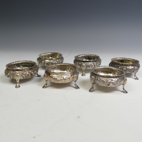 87 - A set of six Victorian silver Open Salts, by Robert Harper, hallmarked London, 1857 (4) and two 1858... 