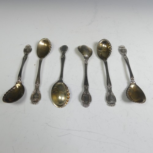 88 - Tiffany & Co.; A set of six late 19thC silver Teaspoons, Richelieu pattern with gilded bowls, c.... 