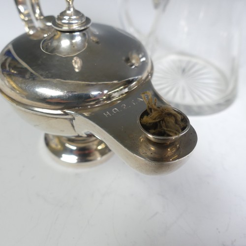 90 - An Elizabeth II silver 'Aladdin's Lamp' Table Lighter, by Garrard & Co Ltd., hallmarked London 1... 