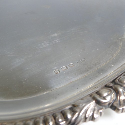 119 - A George VI oval two handled silver Tray, by E. Silver & Co., hallmarked Sheffield, 1947, the lo... 