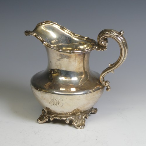 123 - A Victorian silver Cream Jug, by Robinson, Edkins & Aston, hallmarked Birmingham, 1842, gilt int... 