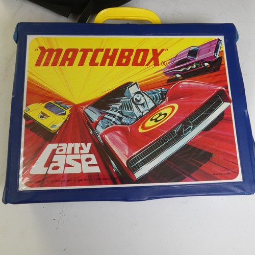 776 - A ‘Matchbox Carry Case’ with four yellow inner trays, containing forty-eight Matchbox Superfast die ... 