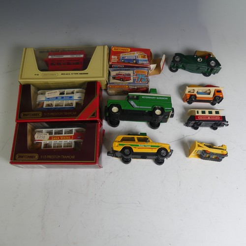 777 - Matchbox Lesney Diecast Toys, a collection of unboxed models, mostly Superfast, including push-along... 