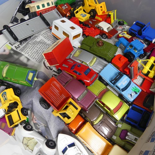 777 - Matchbox Lesney Diecast Toys, a collection of unboxed models, mostly Superfast, including push-along... 