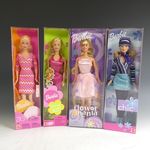 594 - A collection of thirteen boxed Avon exclusive barbie dolls, all in 'new' condition to include; Sprin... 