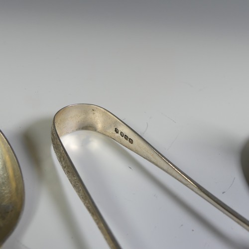 158 - A pair of Victorian silver Teaspoons, by John Stone, hallmarked Exeter 1844, fiddle pattern, monogra... 